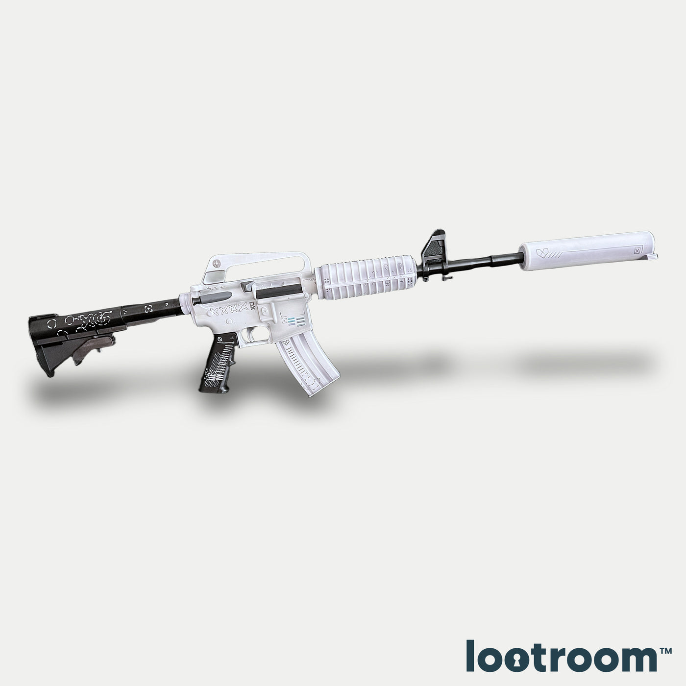 CS2 M4A1-S Printstream prop from the opposite side, full 104cm of hand-airbrushed PLA