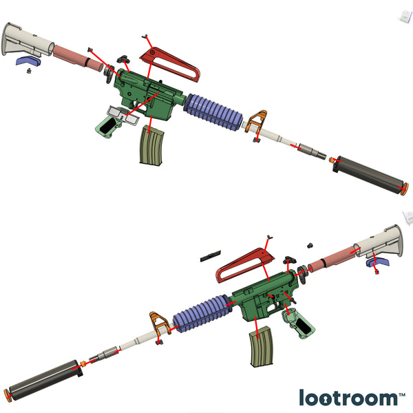Fichiers STL 3D du M4A1