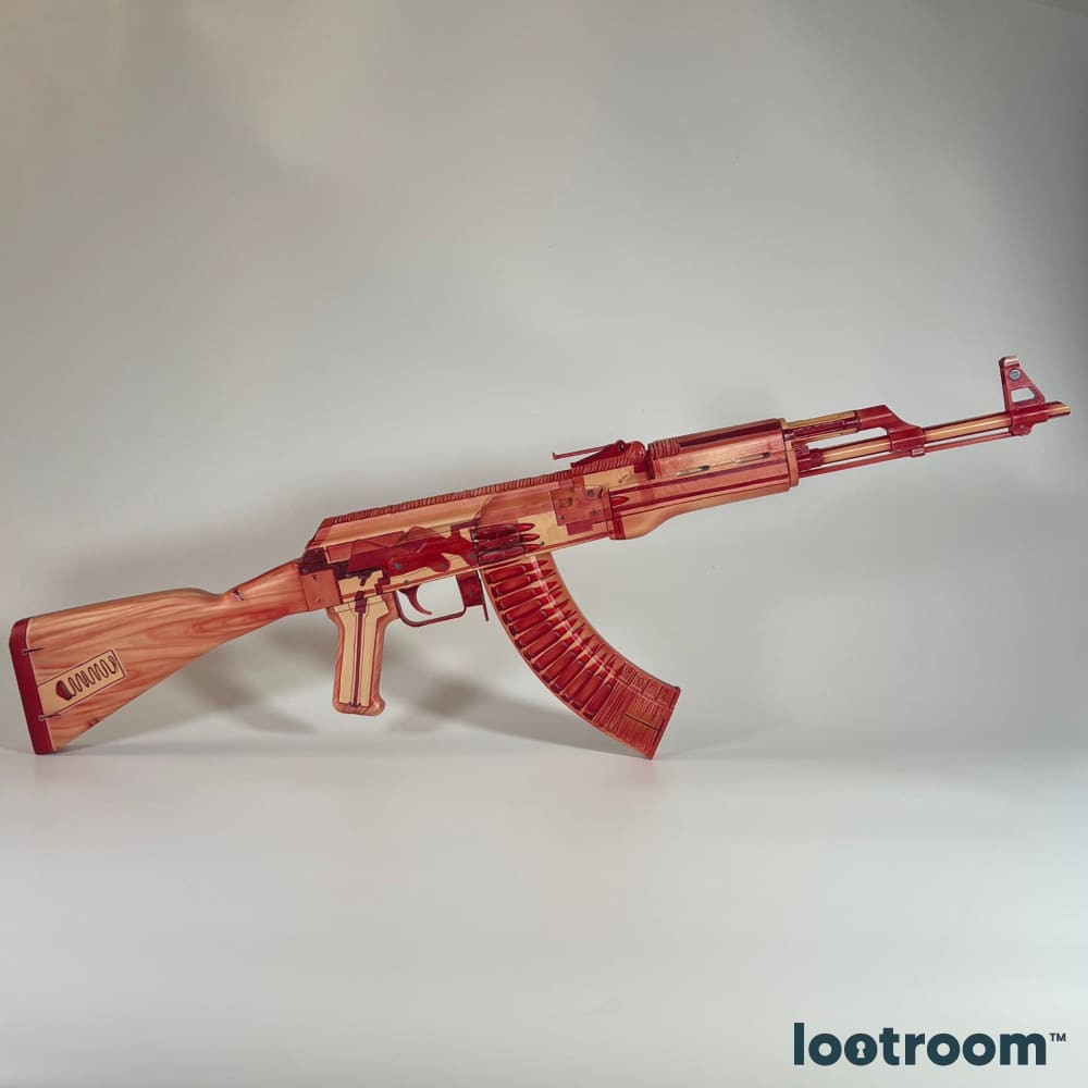 CS2 AK-47 X-Ray prop from the other side, painted spring panel in the stock