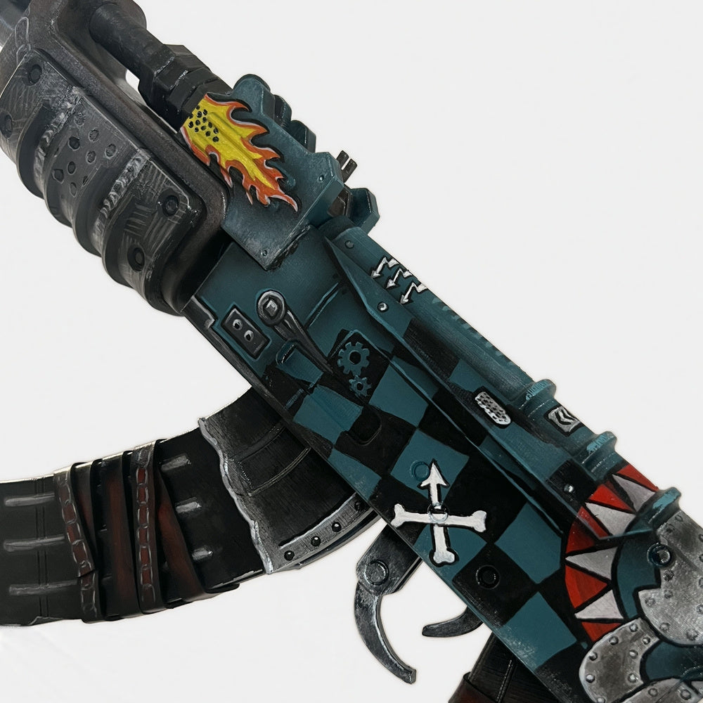 Rust Gearlord AK | Turquoise & Steel Skull | 50cm Prop – lootroom GmbH