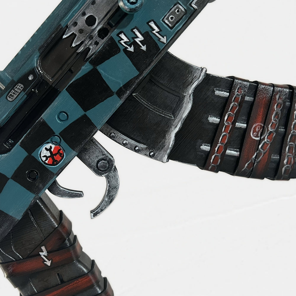 Rust Gearlord AK | Turquoise & Steel Skull | 50cm Prop – lootroom GmbH