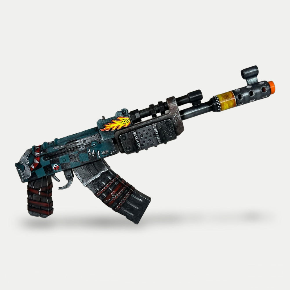 Rust Gearlord AK | Turquoise & Steel Skull | 50cm Prop – lootroom GmbH