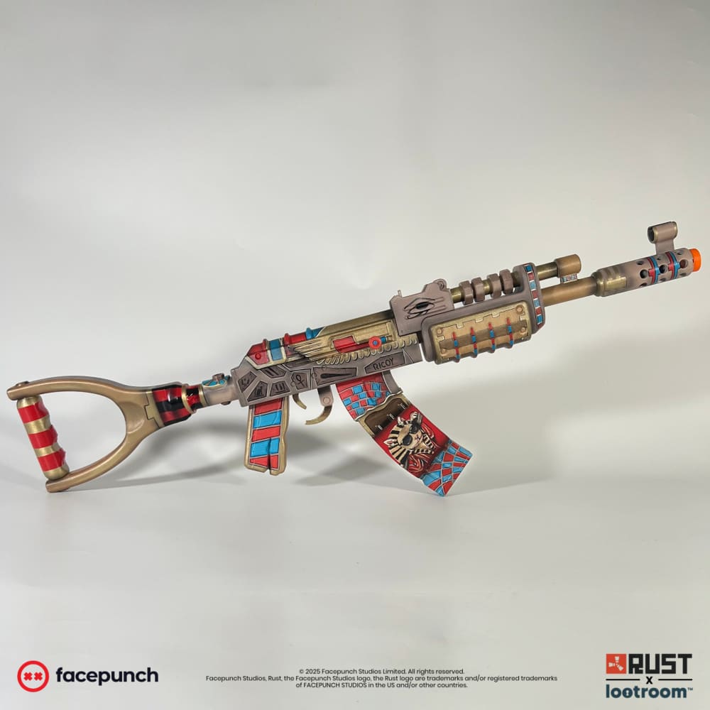 rust assault rifle ak ricoy skin prop lifesize for cosplay and room decoration