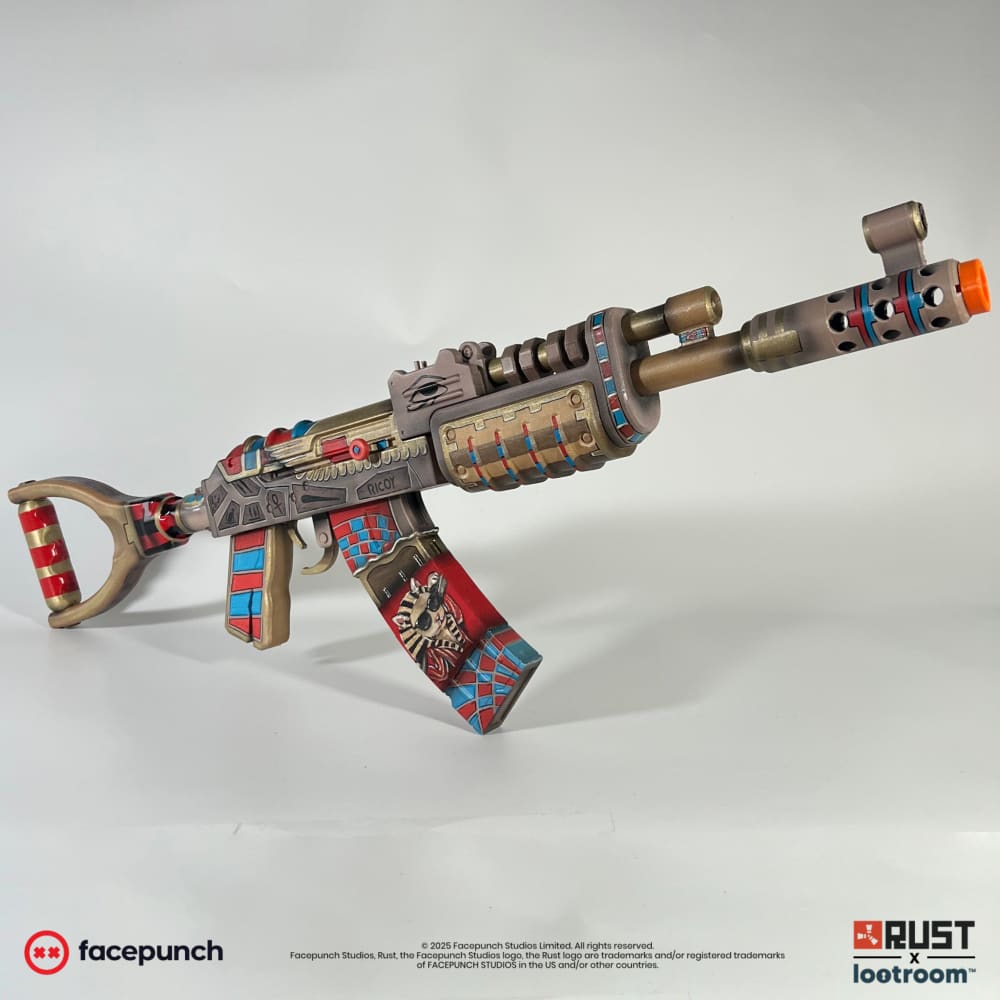 rust assault rifle ak ricoy skin prop lifesize for cosplay and room decoration