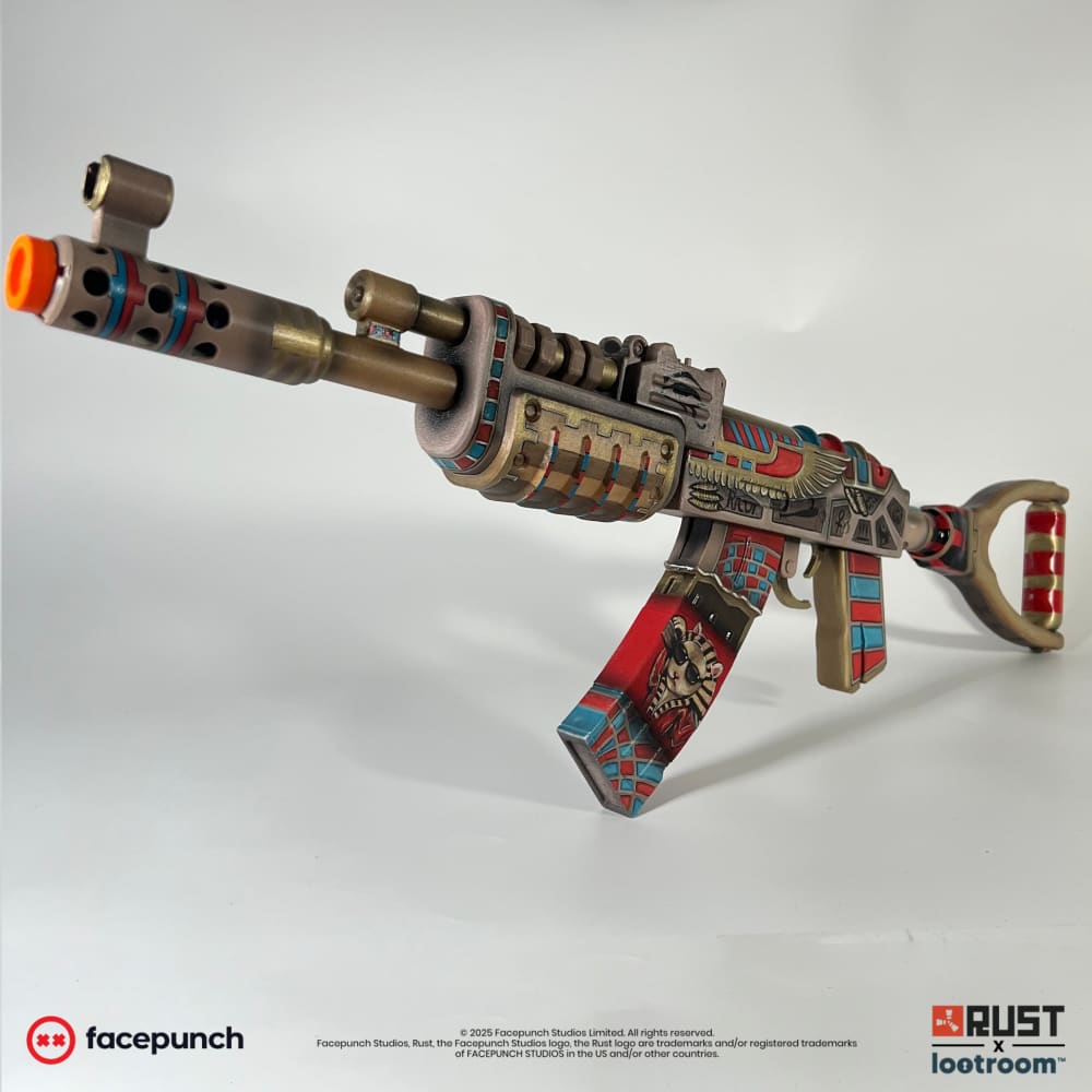rust assault rifle ak ricoy skin prop lifesize for cosplay and room decoration