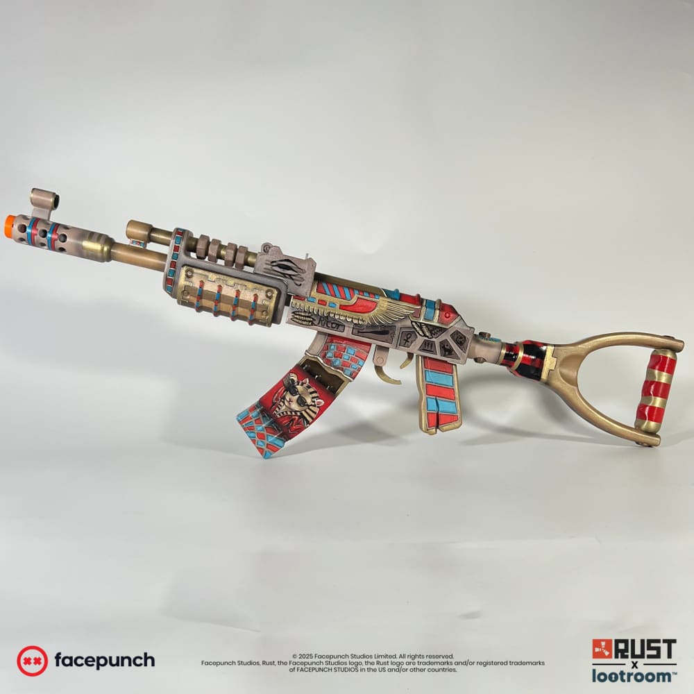 rust assault rifle ak ricoy skin prop lifesize for cosplay and room decoration