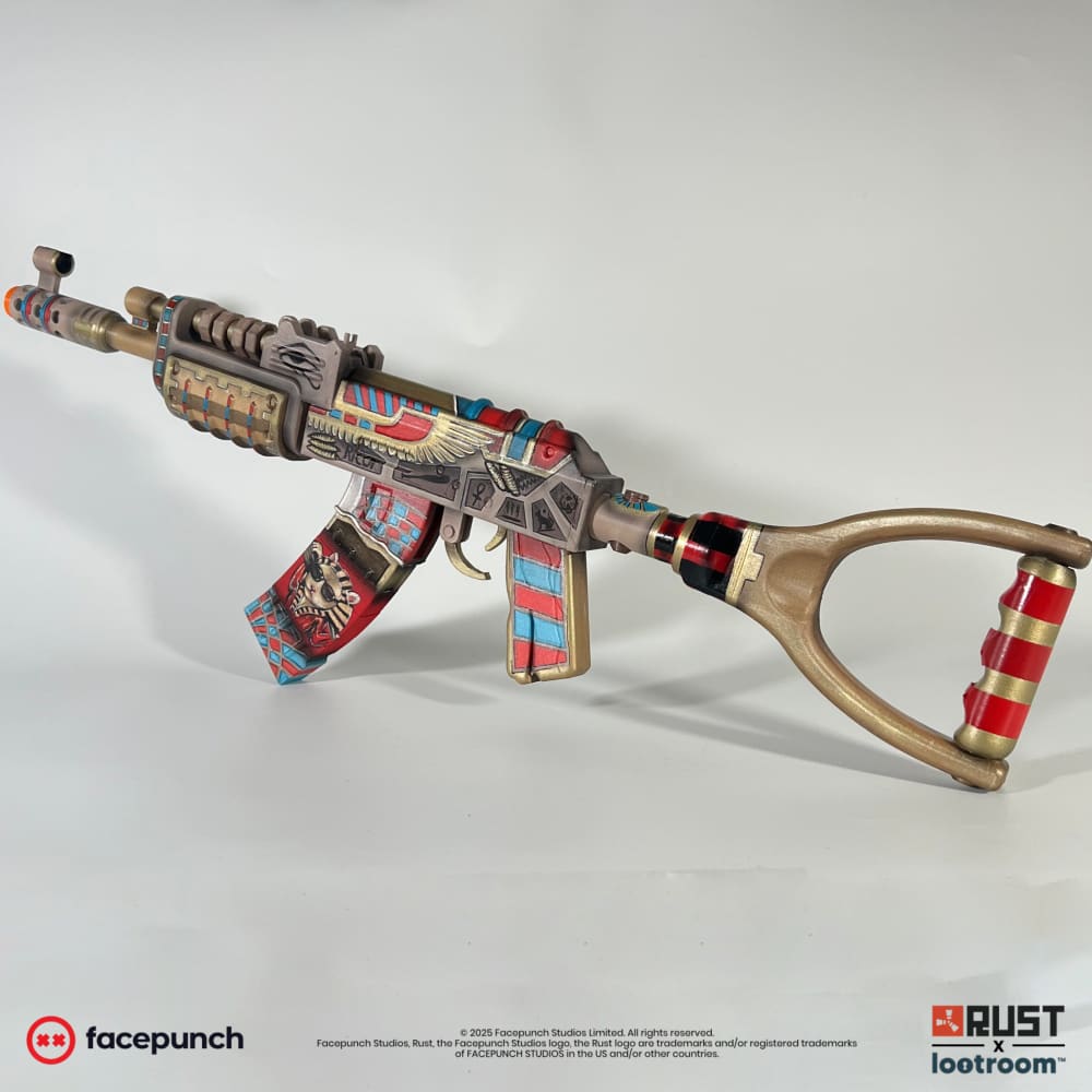 rust assault rifle ak ricoy skin prop lifesize for cosplay and room decoration