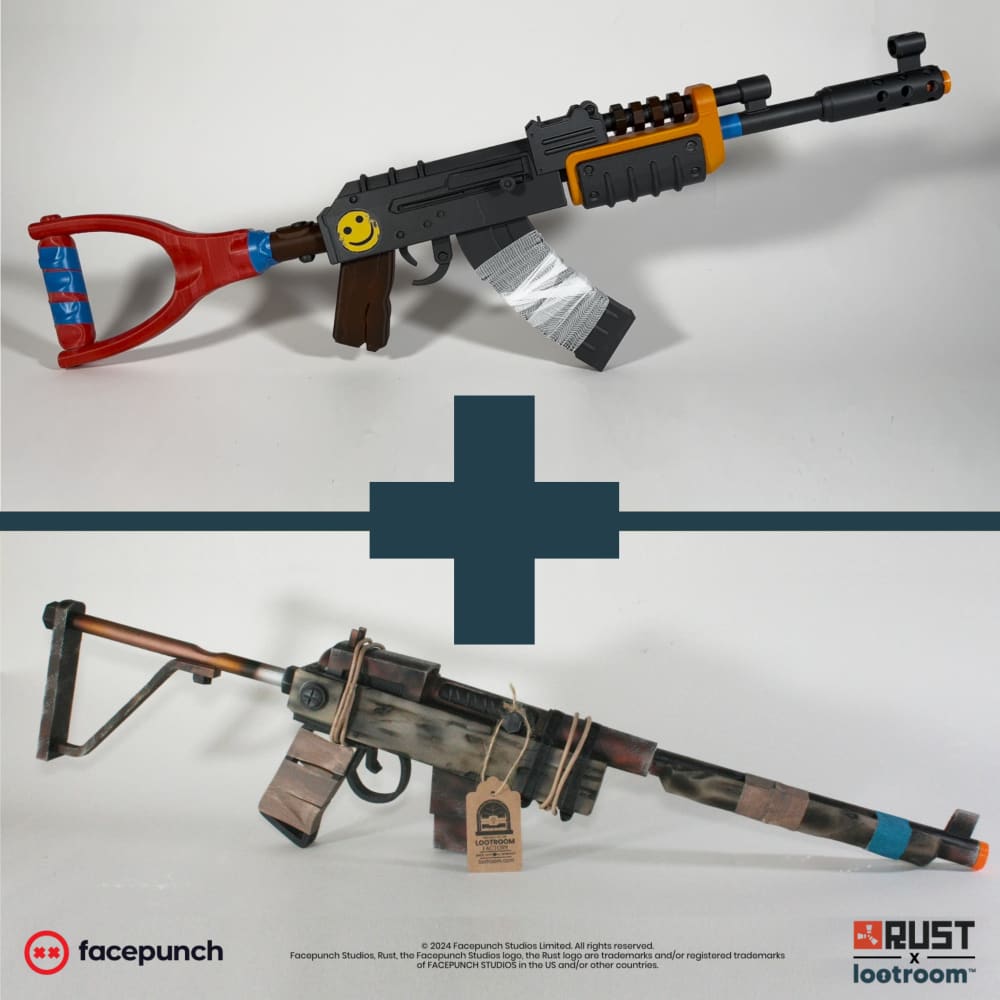 rust assault rifle ar ak sar default skin kit prop cosplay gaming room decoration