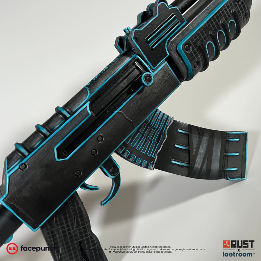 rust lifesize assault rifle ar ak xqc skin prop cosplay gaming room decoration