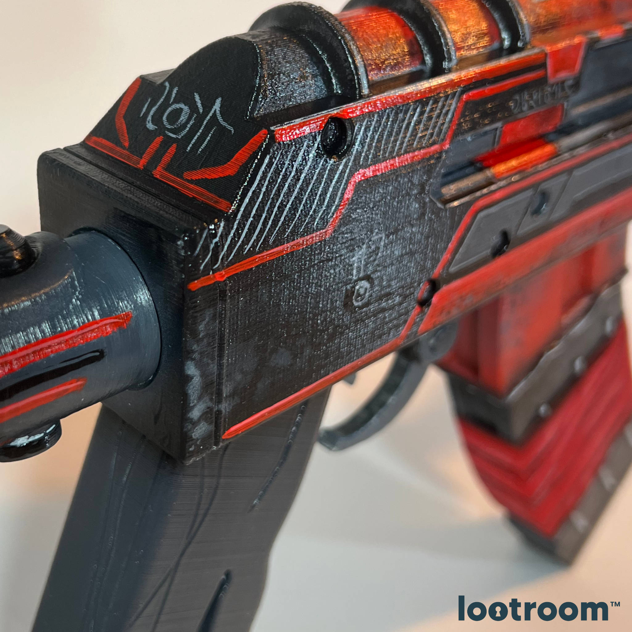 rust lifesize assault rifle ar ak alien red skin prop cosplay