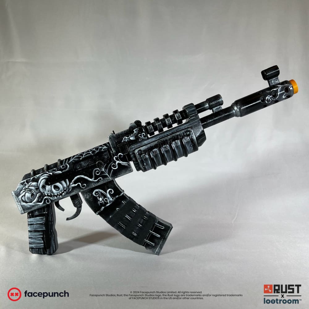 rust lifesize assault rifle ar ak ghost halloween skin prop cosplay gaming room decoration