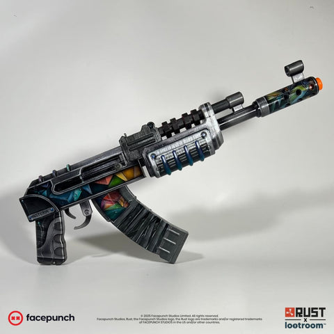 rust lifesize assault rifle ar ak rustoria skin prop cosplay gaming room decoration
