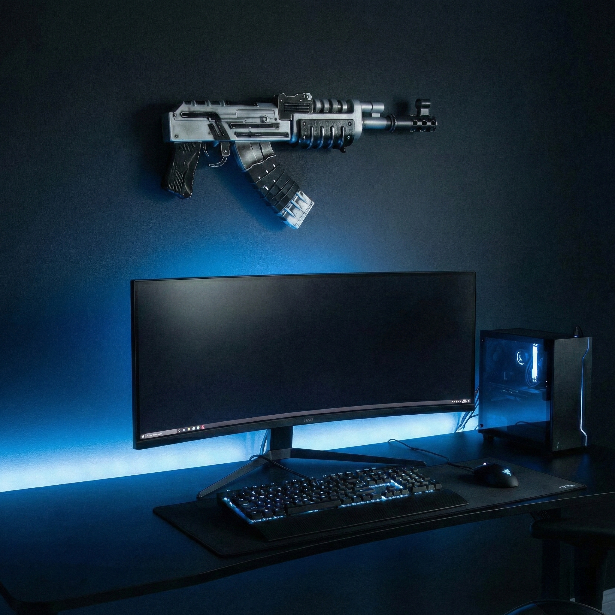 rust lifesize assault rifle ar ak tacularr skin prop cosplay gaming room decoration