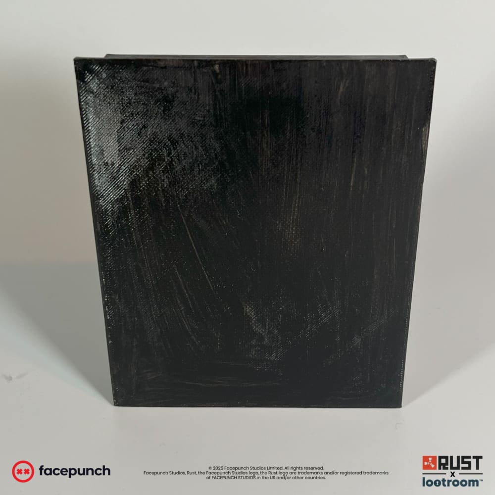 Back of the Rust Codelock prop, plain black PLA