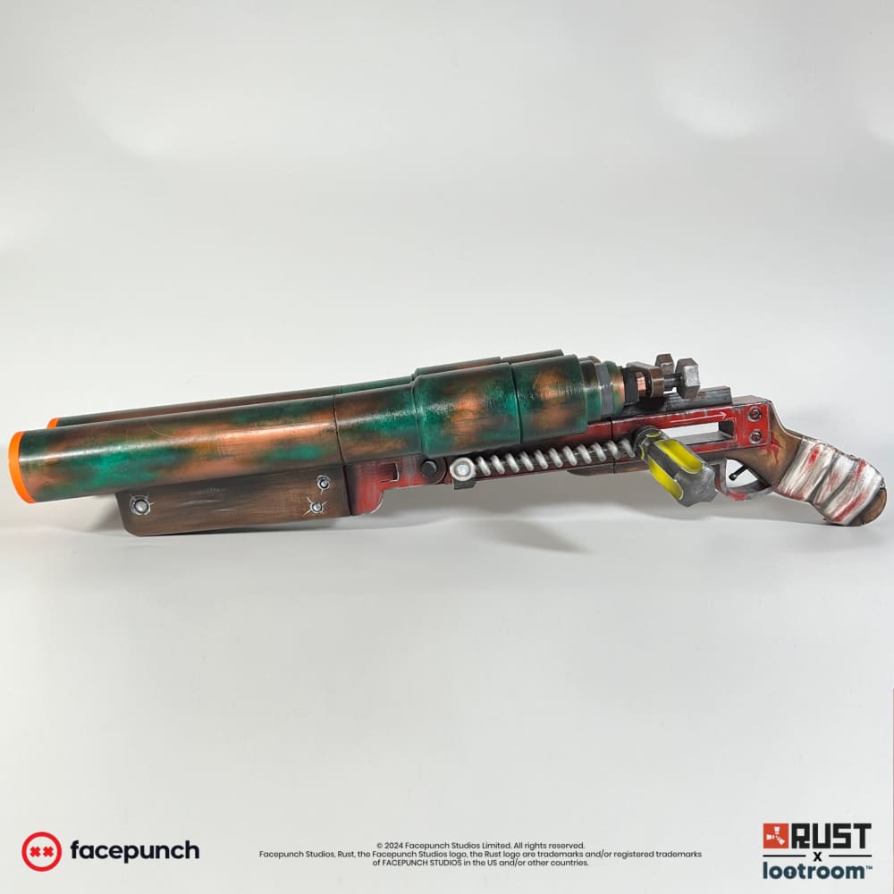 rust lifesize double barrel skin prop cosplay gaming room decoration