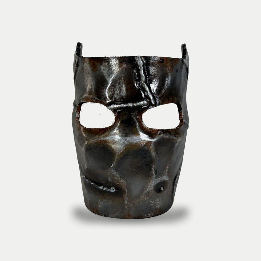 Rust Default Metal Facemask, hand-painted wearable 1:1 prop