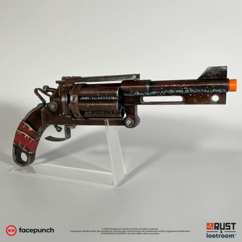 rust life size cosplay high caliber revolver prop