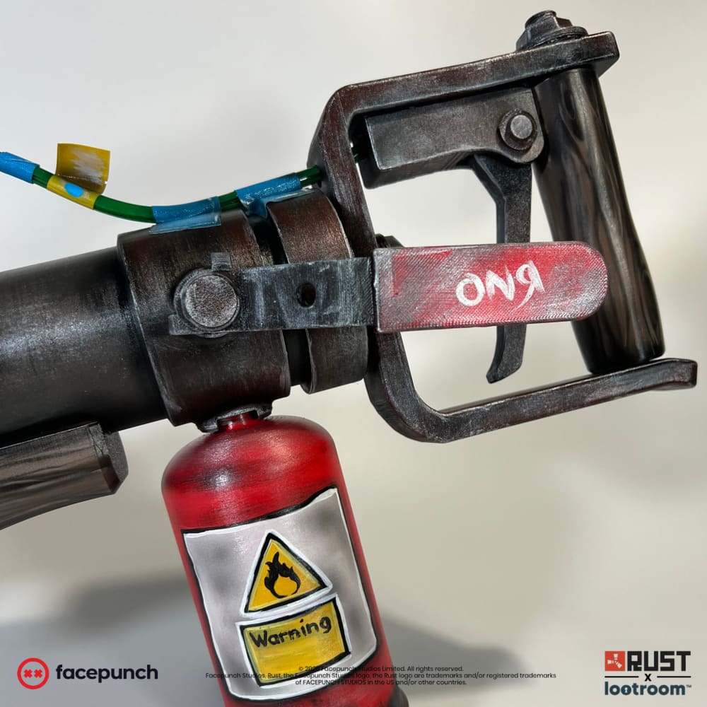 rust lifesize jackhammer gameroom decoration prop cosplay