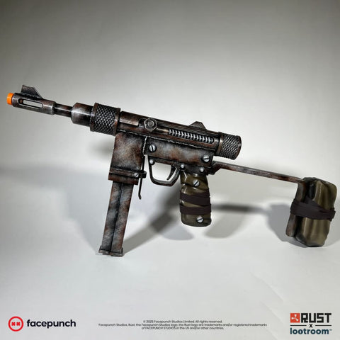 rust lifesize semi machine gun smg skin prop cosplay gaming room decoration