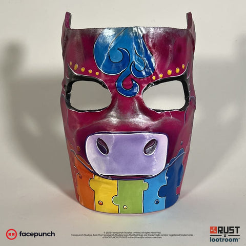 rust lifesize facemask prop rainbow pony skin cosplay gaming room decoration