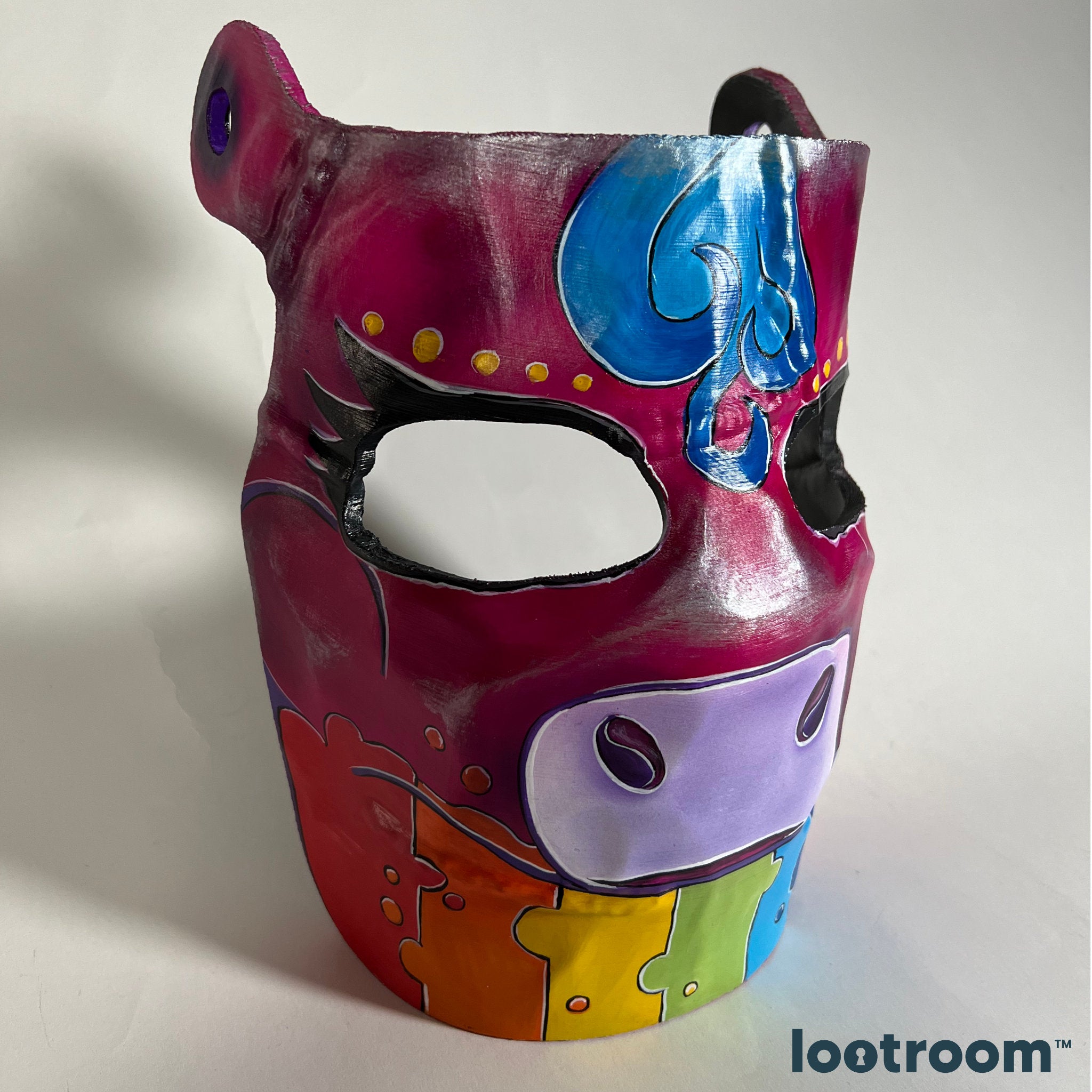 rust lifesize metal facemask rainbow pony skin prop cosplay 