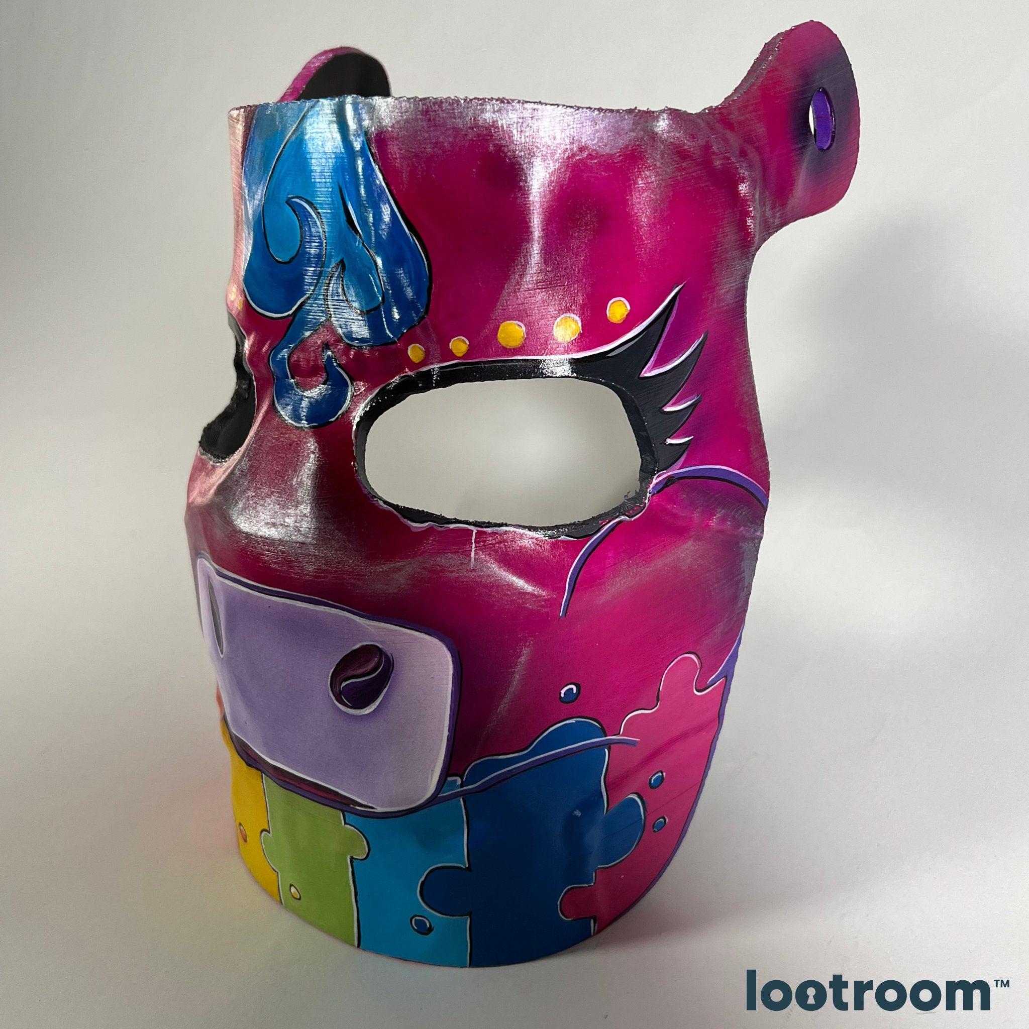 rust lifesize metal facemask rainbow pony skin prop cosplay 