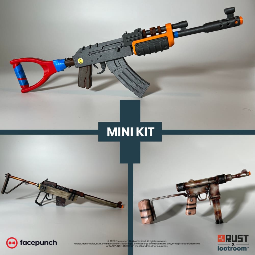 rust mini assault rifle ar ak sar default skin kit prop cosplay gaming room decoration