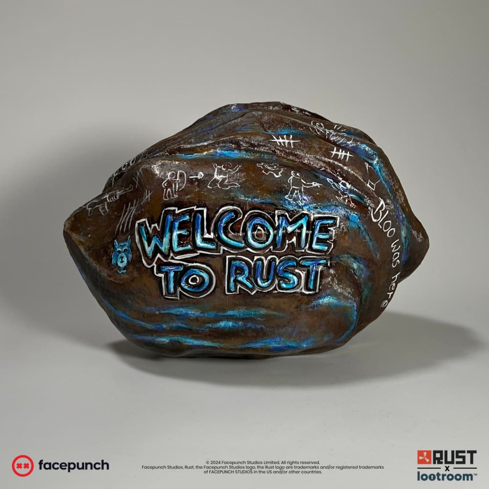 rust blooprint rock skin prop replica handpainted lifesize irl gamer gift