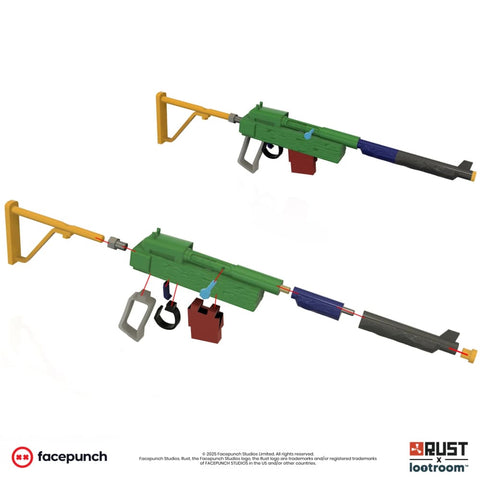 rust lifesize semi automatic rifle sar stl prop cosplay gaming room decoration